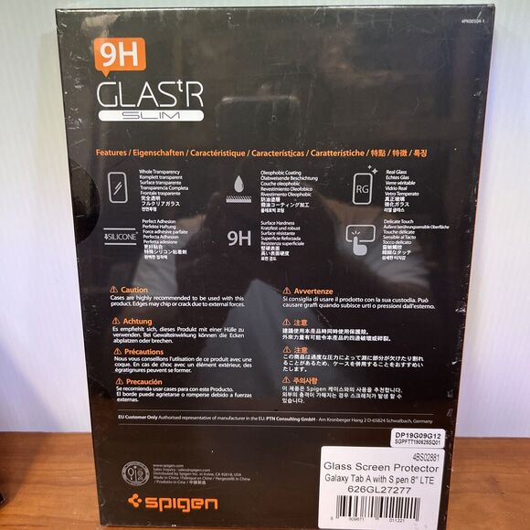 Galaxy Tab A with S Pen (2019, 8" LTE) Glass Screen Protector Spigen 1Pack - Picture 2 of 2